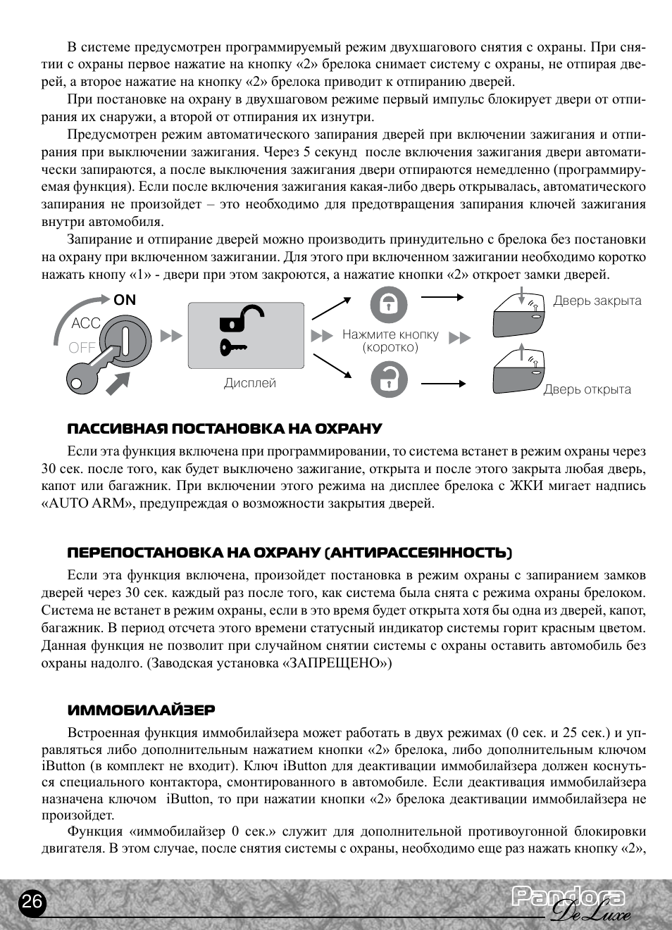 Pandora deluxe 2000 инструкция