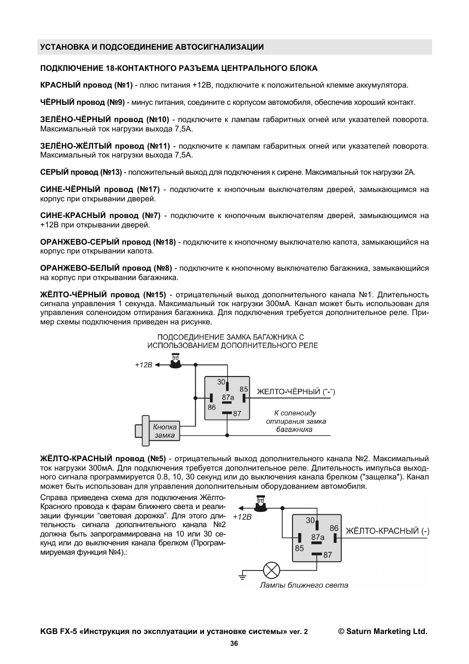 Схема сигнализации kgb