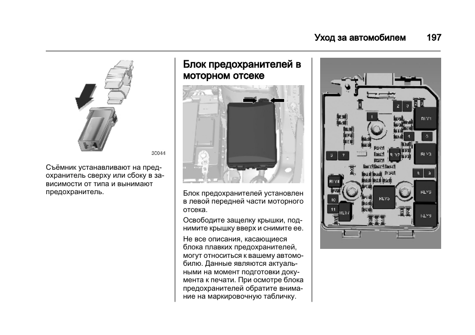 Схема предохранителей шевроле кобальт 2013