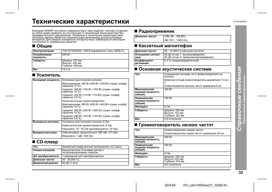 Sharp инструкция на русском. Sharp CD-m10000w. Музыкальный центр Шарп 10000. Шарп 10000w. Характеристики музыкального центра.