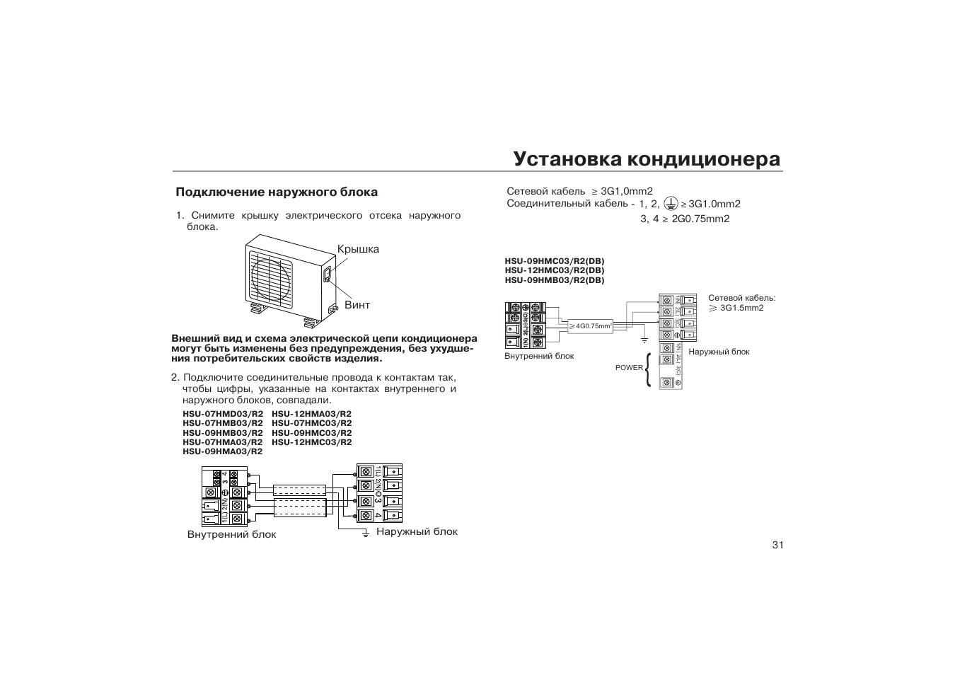 Кондиционер haier схема подключения