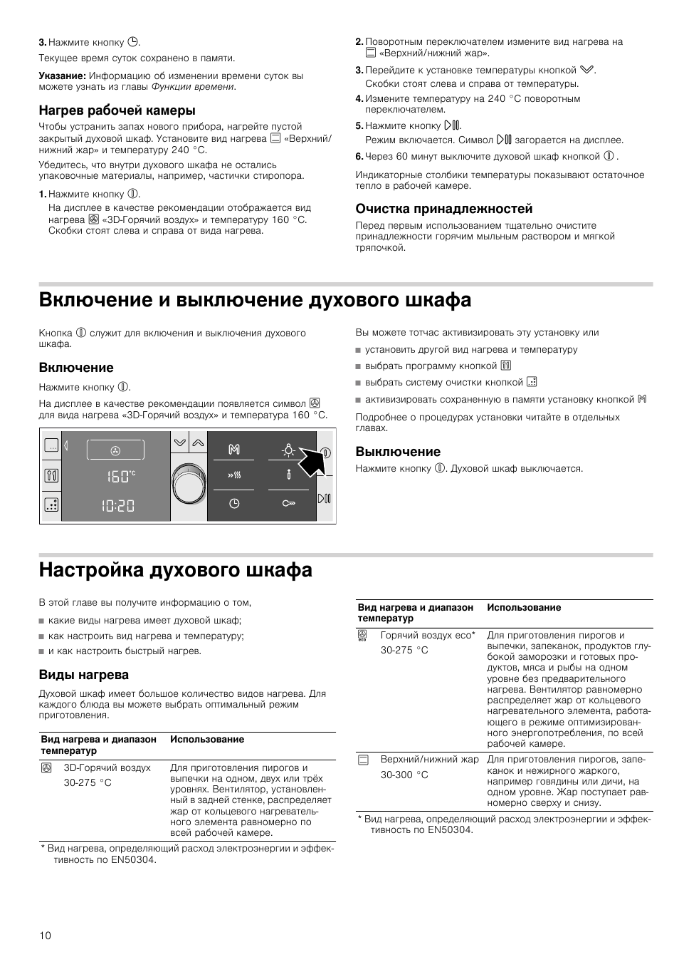 Духовка бош встраиваемая инструкция