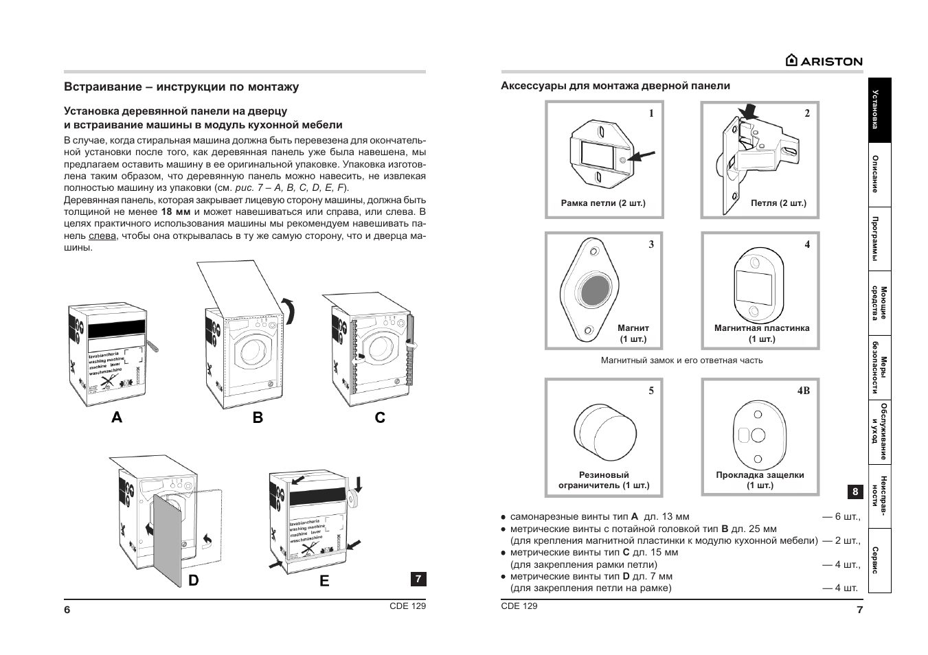 Ariston cde 129 схема