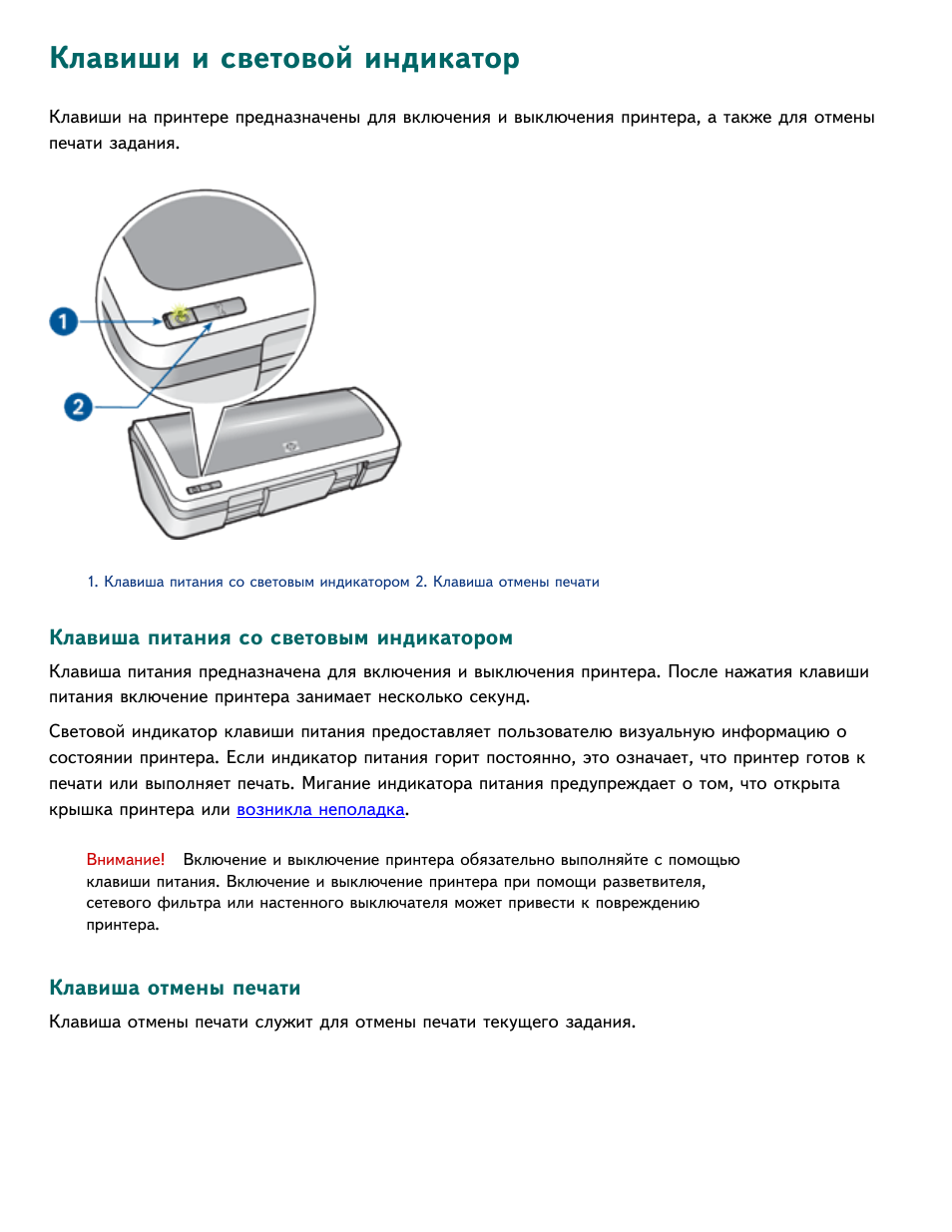 Кнопка принтера не работает. Кнопка принтера не работает