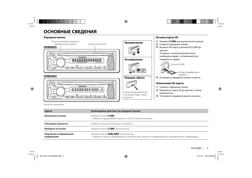 Магнитола kenwood kdc 5057sd инструкция