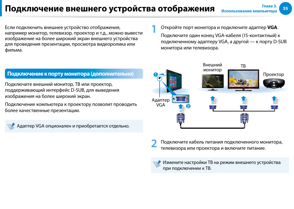 Схема подключения устройств к компьютеру