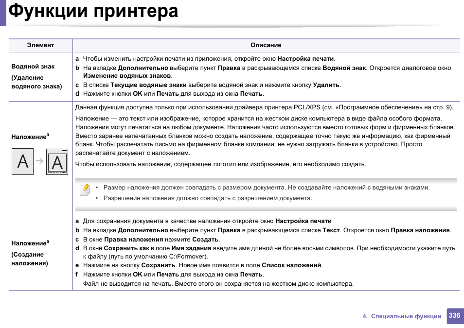 Параметры печати по умолчанию. Функционал принтера. Изменение параметров печати. Функции штампа. Параметры печати.
