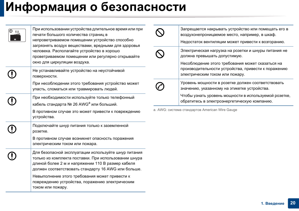 Почему в инструкции запрещается накрывать обогреватель. Инструкция по безопасности при работе с принтером. Руководство по эксплуатации печать. Инструкции по безопасному использованию крана. M2870 Samsung печать информации.
