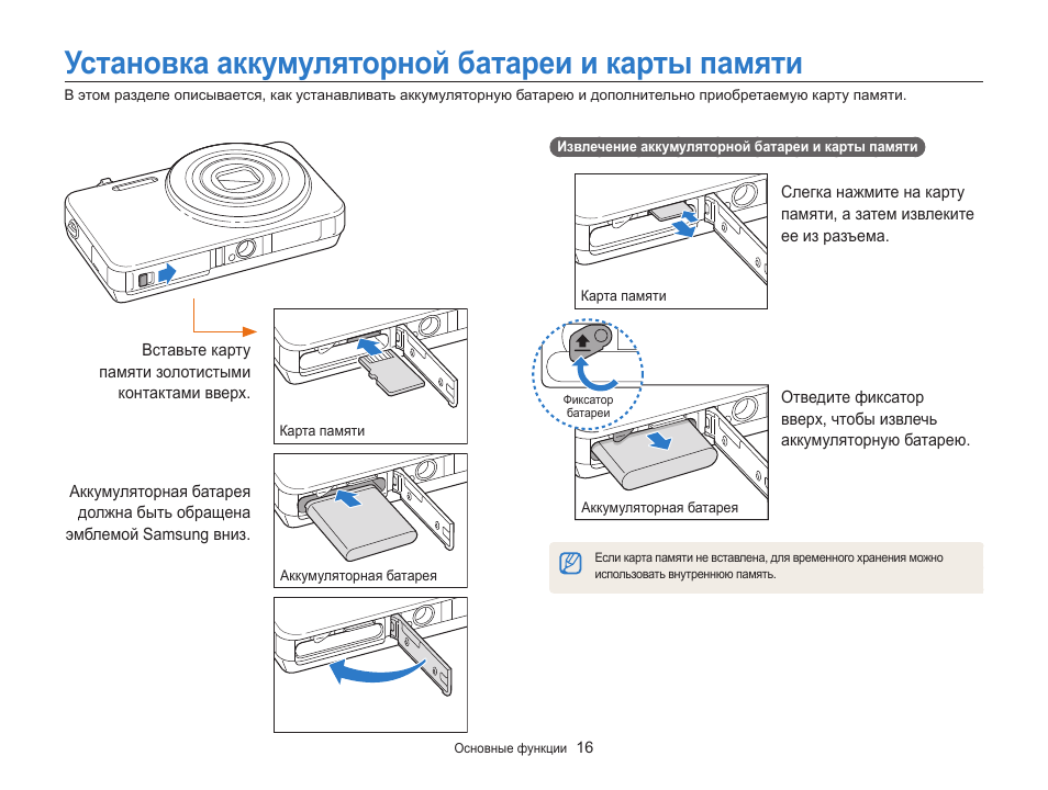 Куда вставляется карта памяти в самсунг