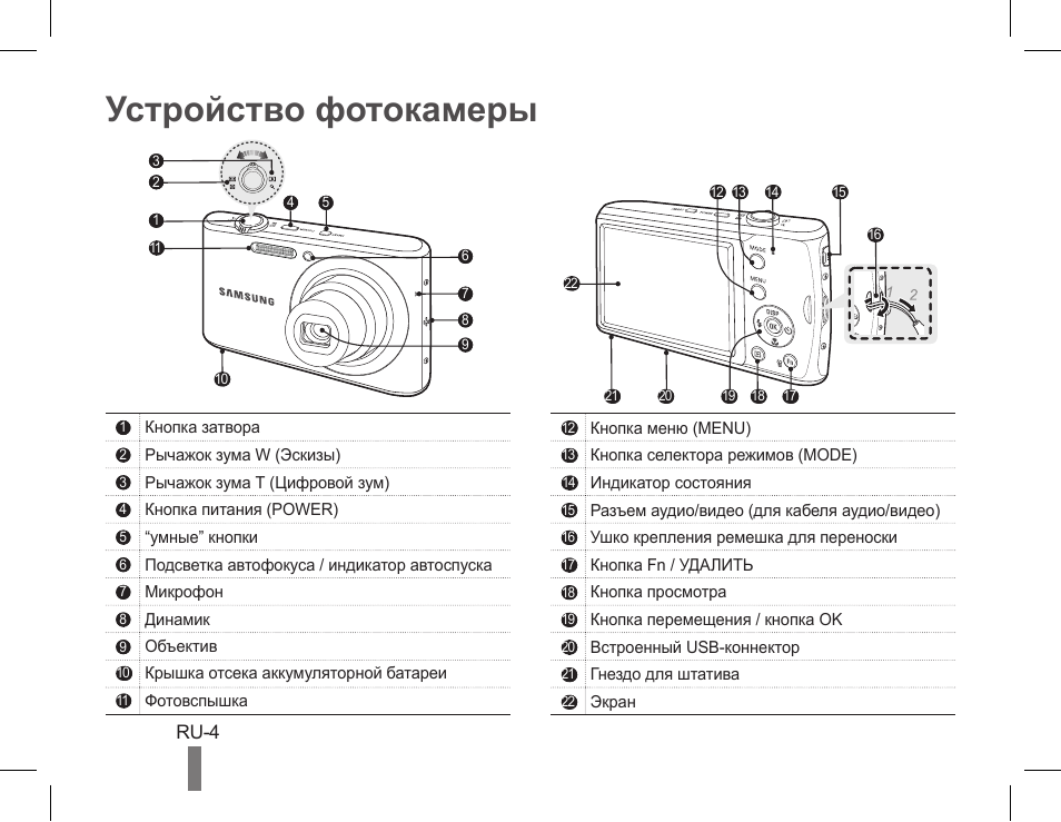 Инструкция фотоаппарата samsung