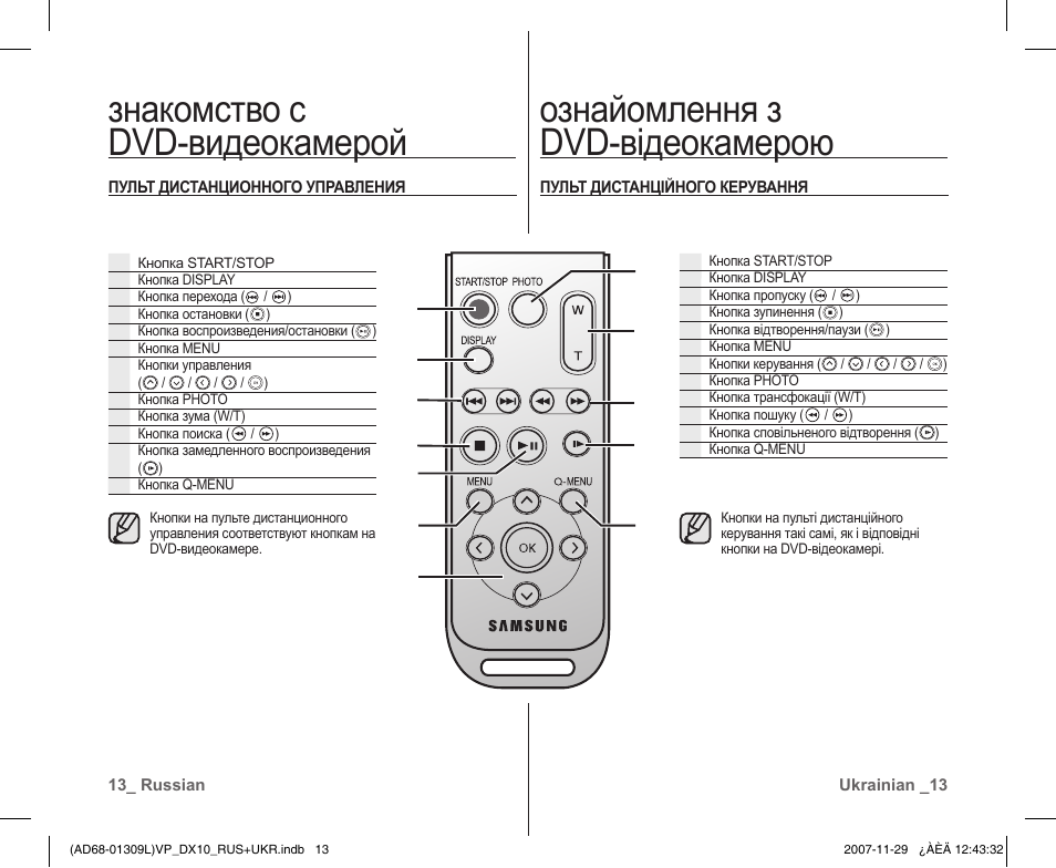 Нажмите на пульте ду