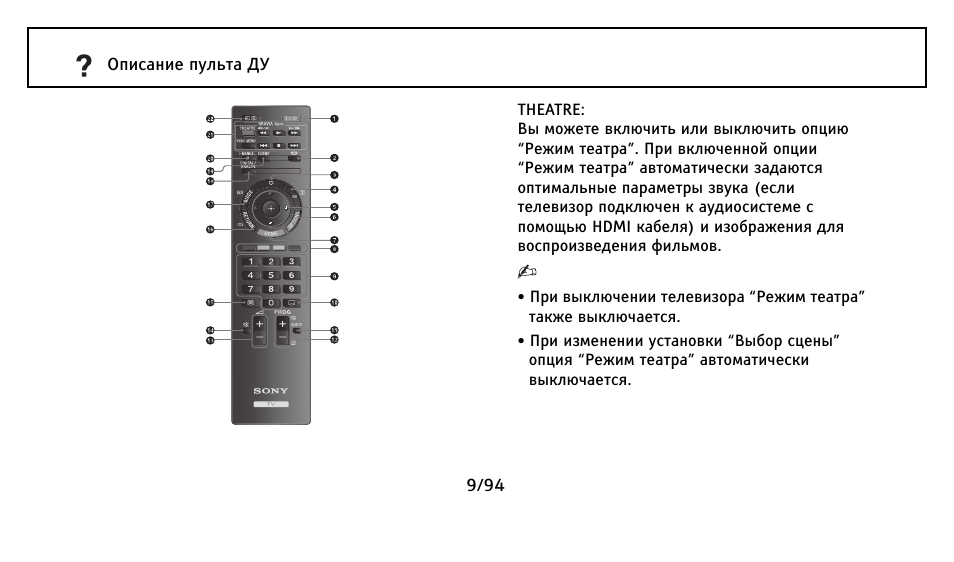 Функция отключения изображения в телевизоре сони