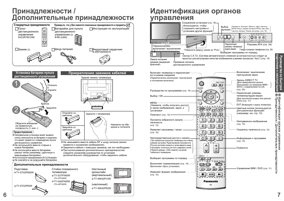 Настройка телевизора панасоник старого образца с пультом