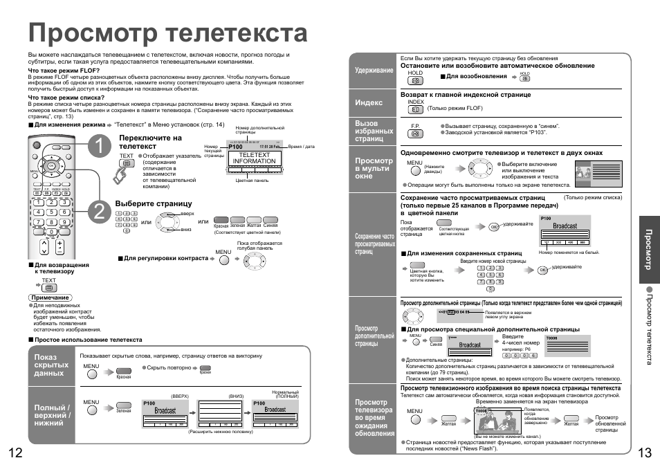Настройка телевизора панасоник старого образца с пультом