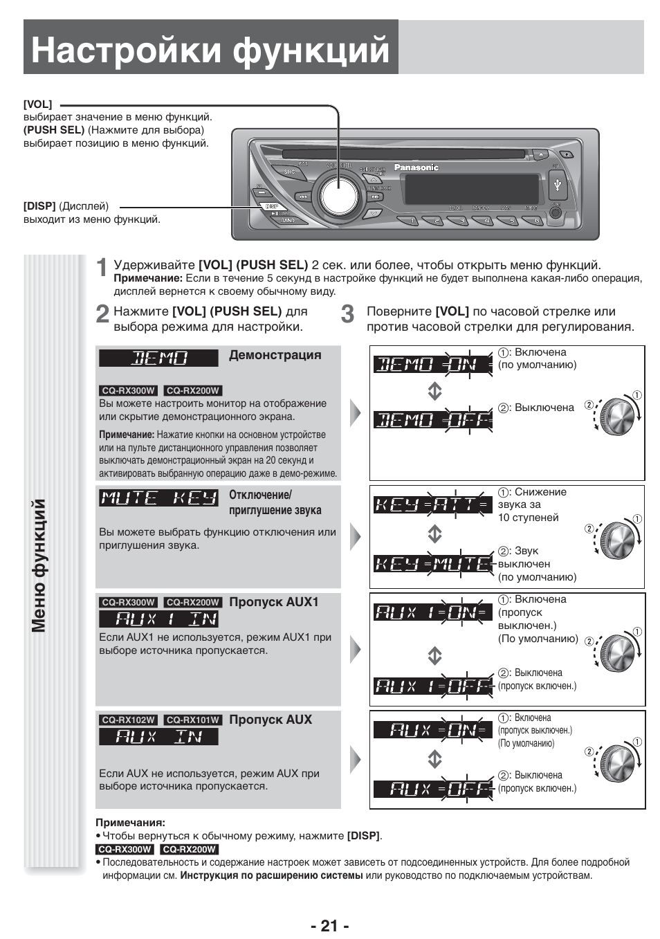 Схема подключения panasonic cq rx102w