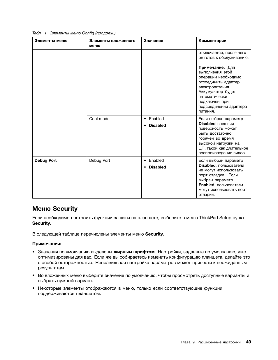 Security инструкция