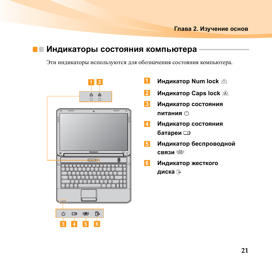 Инструкция на lenovo на русском языке. Инструкция для ноутбука Lenovo. Индикатор состояния ПК. Lenovo b450 характеристики. Руководство пользователя ноутбука.