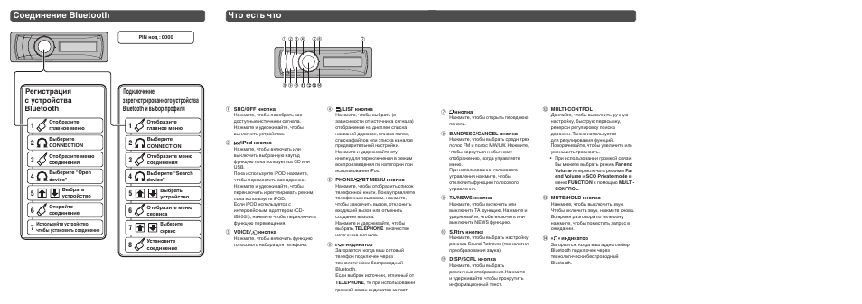Pioneer deh s5000bt схема подключения