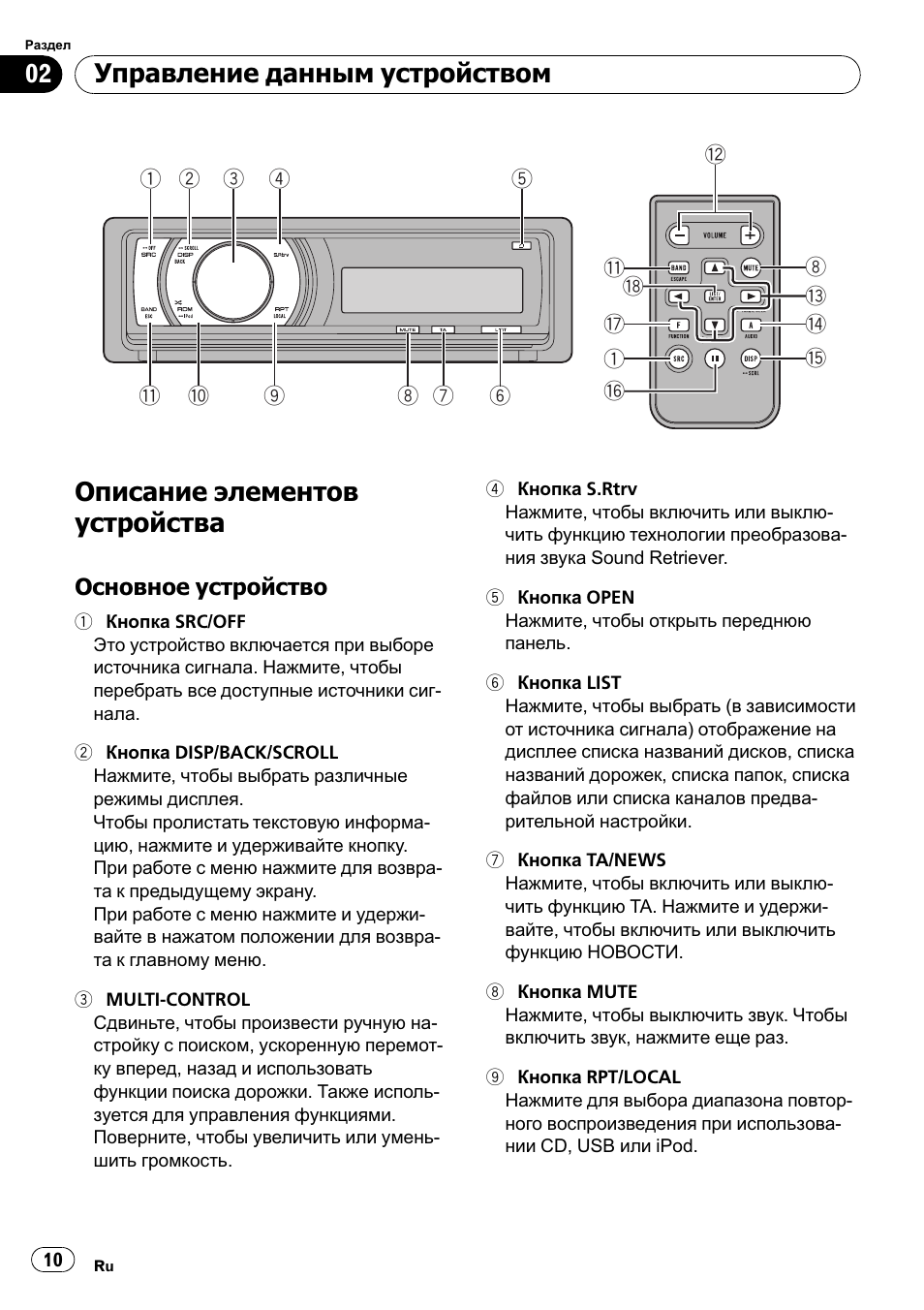 Автомагнитола pioneer deh p6800mp инструкция