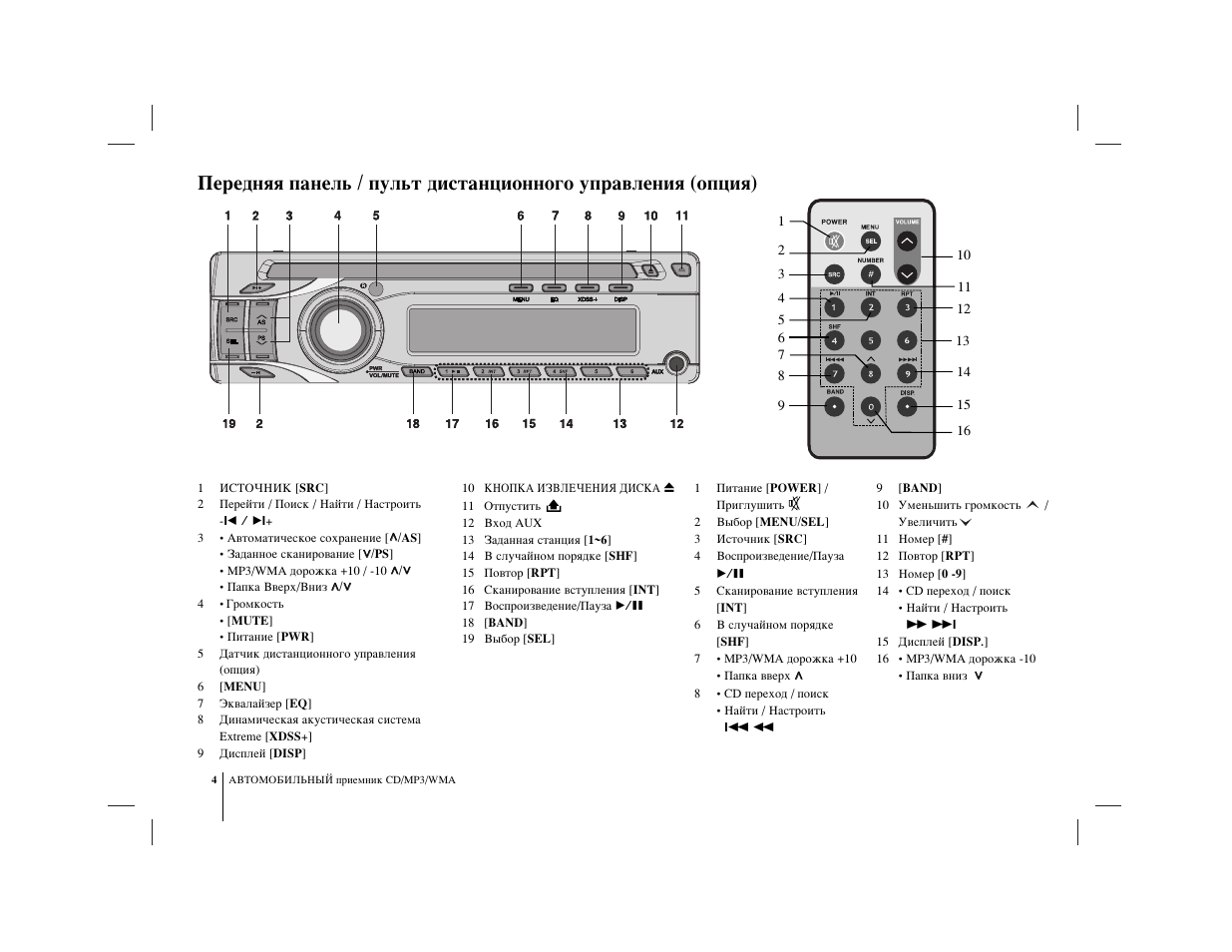 Магнитола hgc 586e инструкция