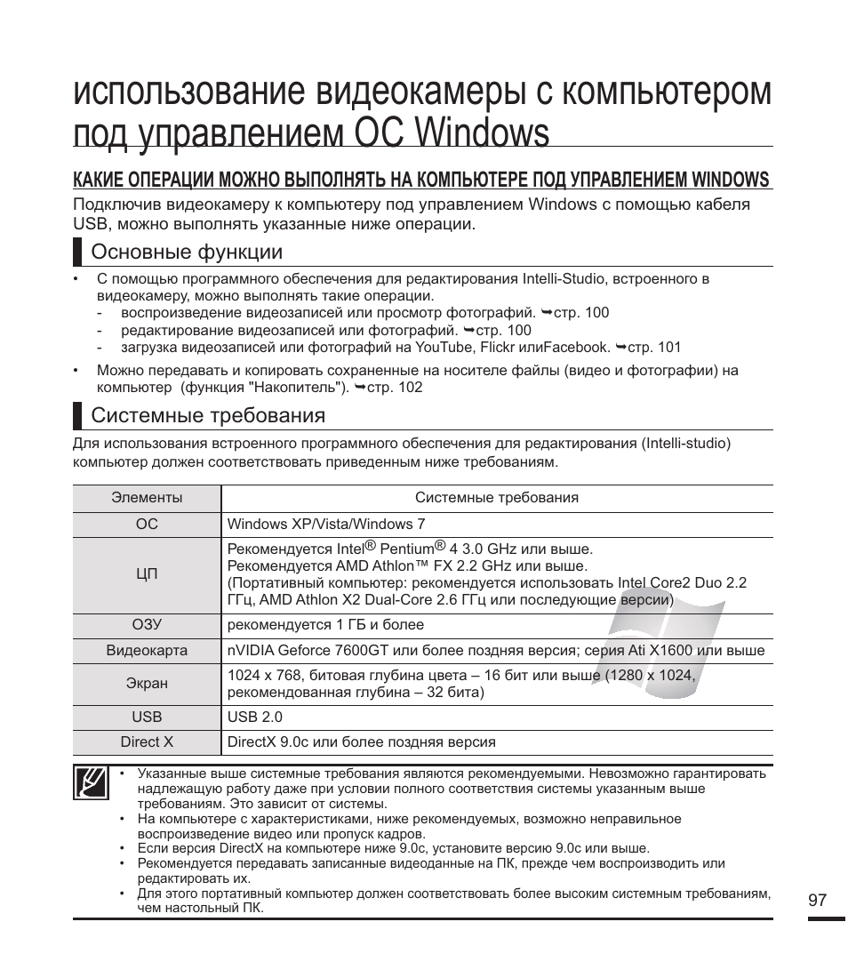 Требования к инструкции по эксплуатации
