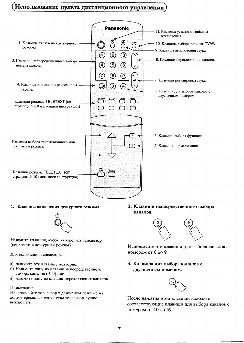 Настройка телевизора панасоник старого образца с пультом