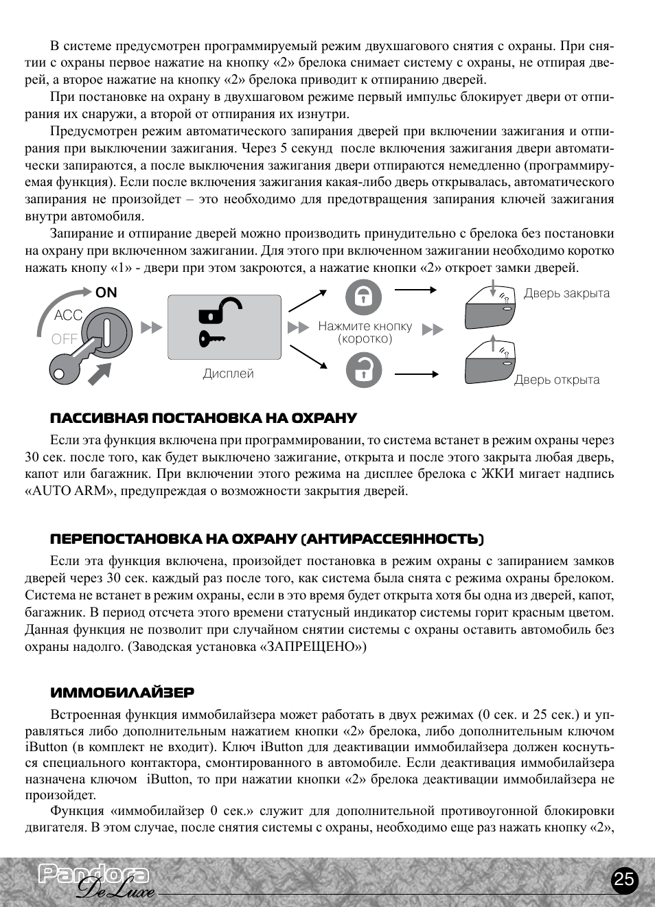 Pandora deluxe 2000 инструкция