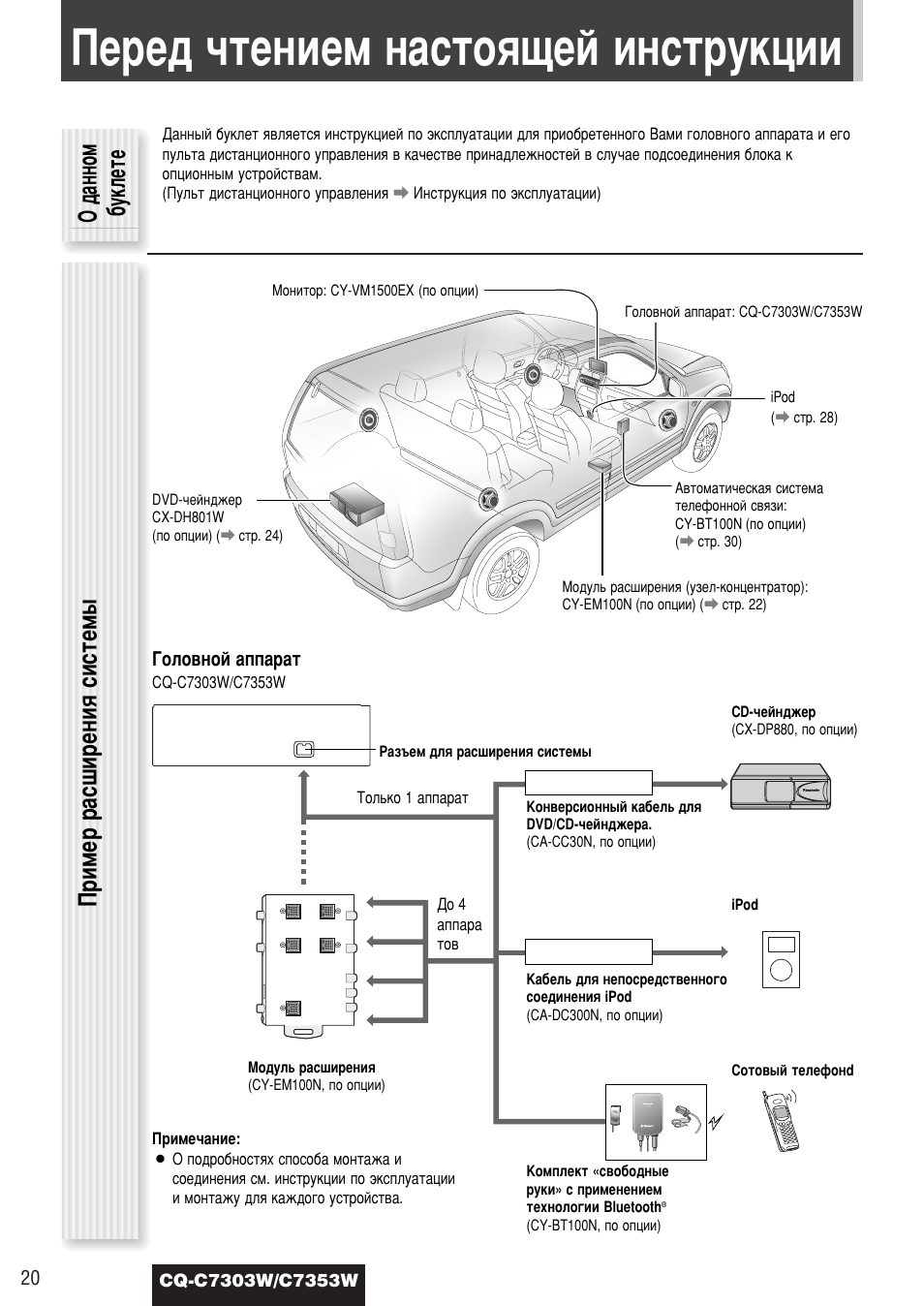 Схема подключения panasonic cq c7303w