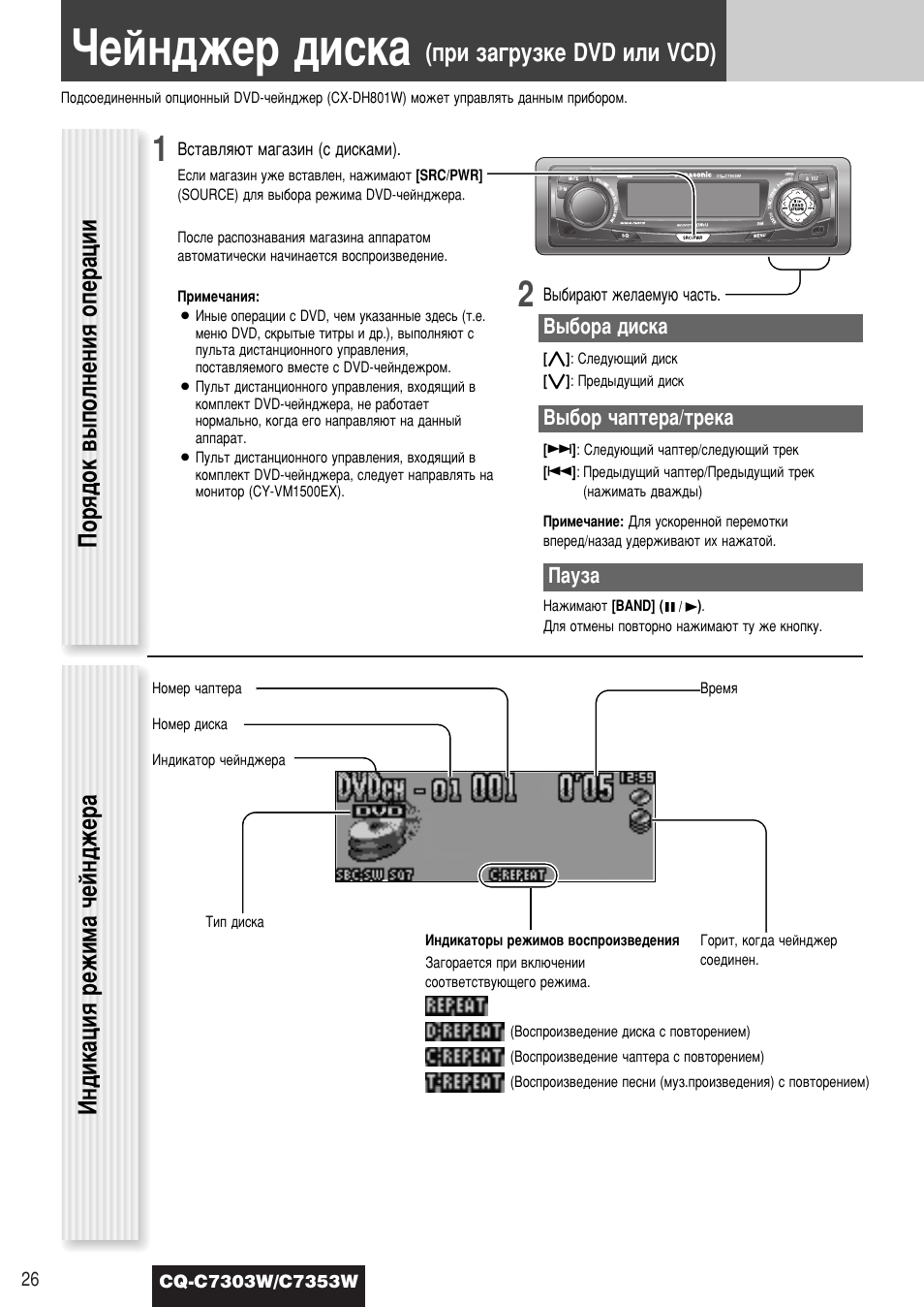 Схема подключения panasonic cq c7303w