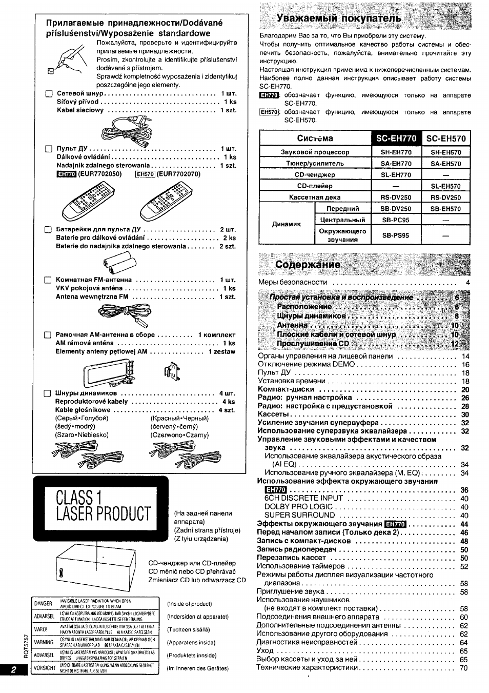 Technics sh eh770 схема