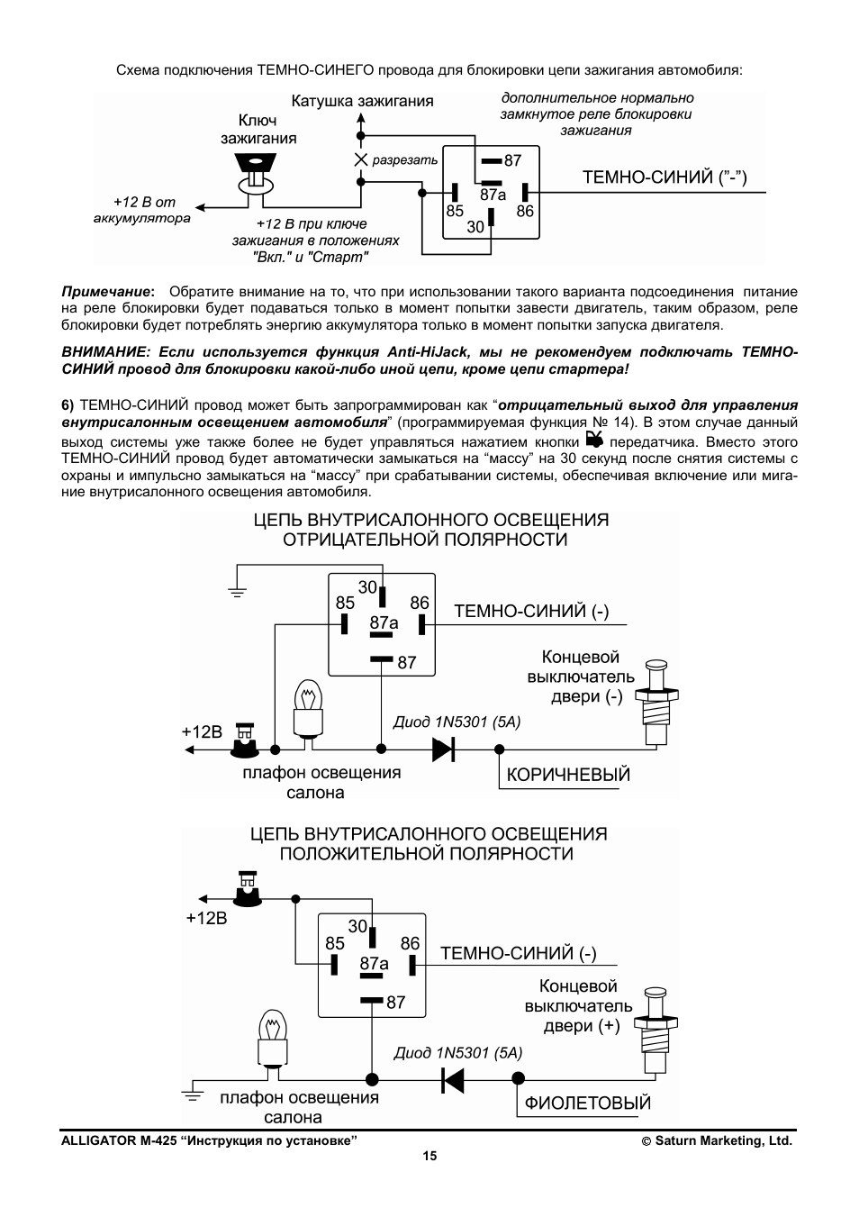 Схема подключения аллигатор а3s