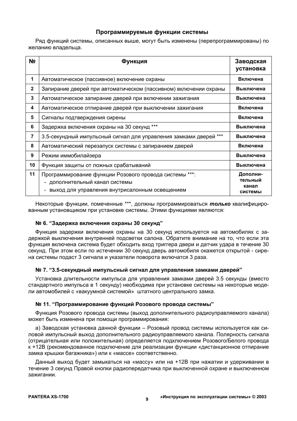 Инструкция пантера xs 2500 инструкция