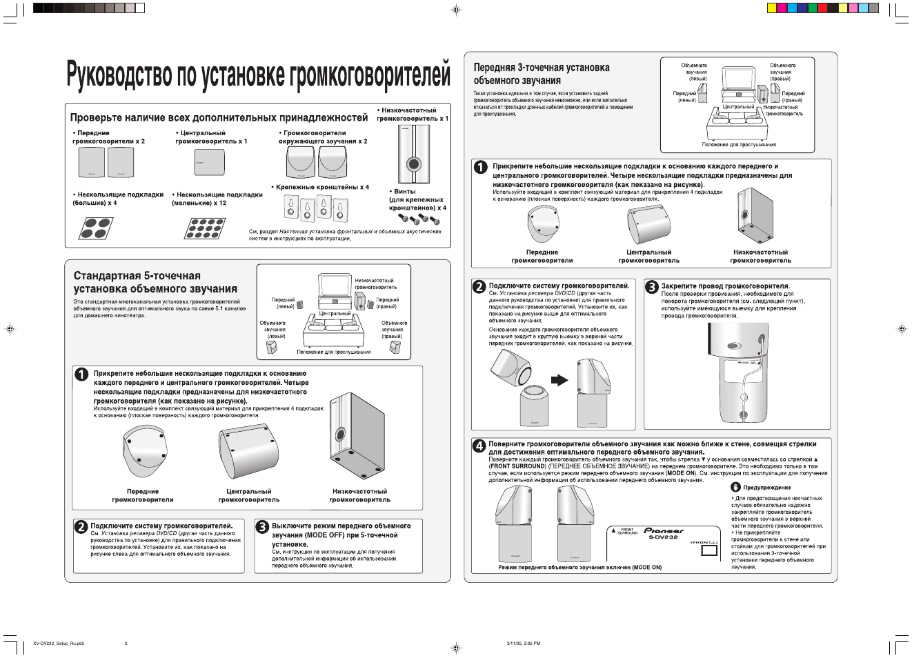 Инструкция на русском языке по установке. Руководство по монтажу. Руководство по установке. Громкоговоритель инструкция. Кабель для подключения фронтальных и центрального громкоговорителей.