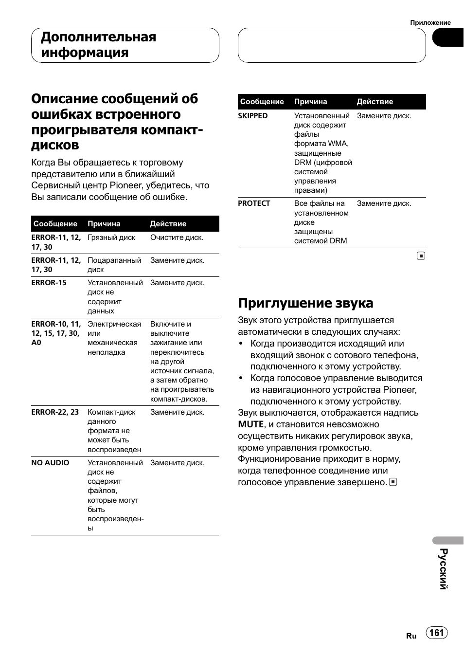 Автомагнитола pioneer deh p6800mp инструкция