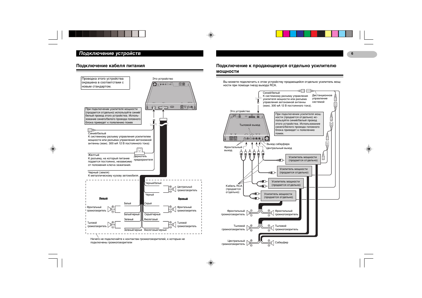 схема подключения проводов пионер