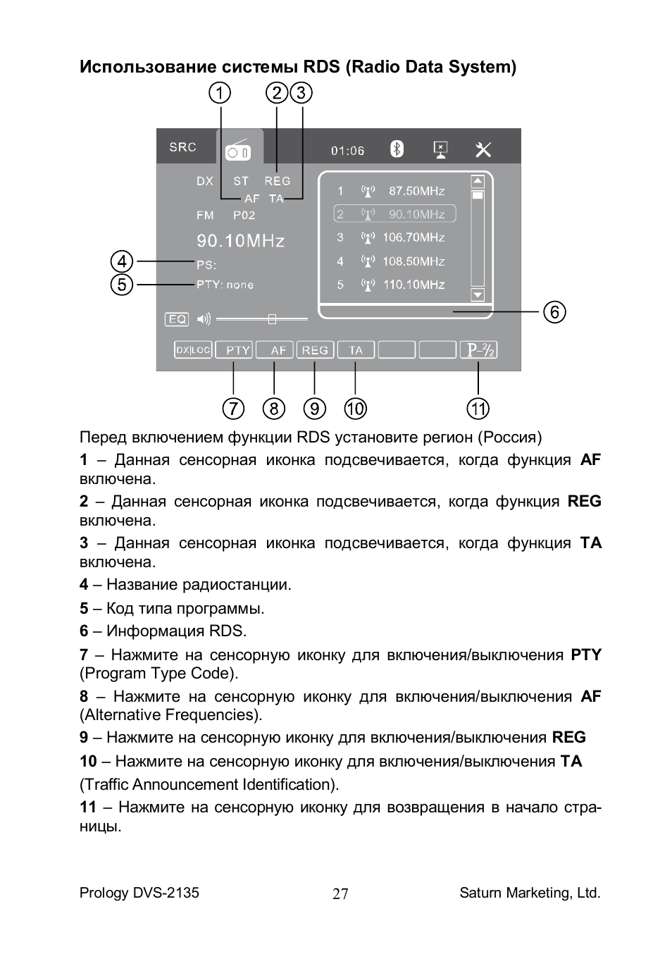 Магнитола prology dvs 1140 инструкция