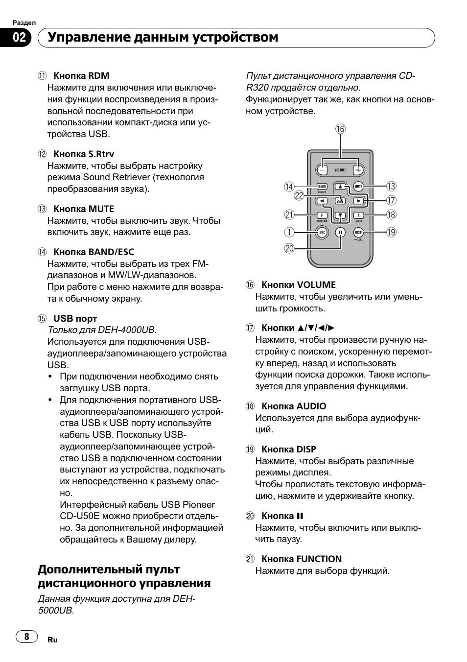 Pioneer deh 5000ub схема платы