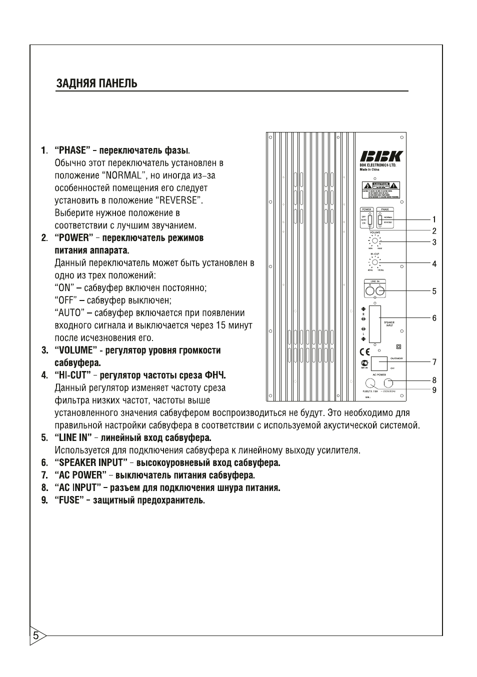 Сабвуфер bbk fsw 120 схема
