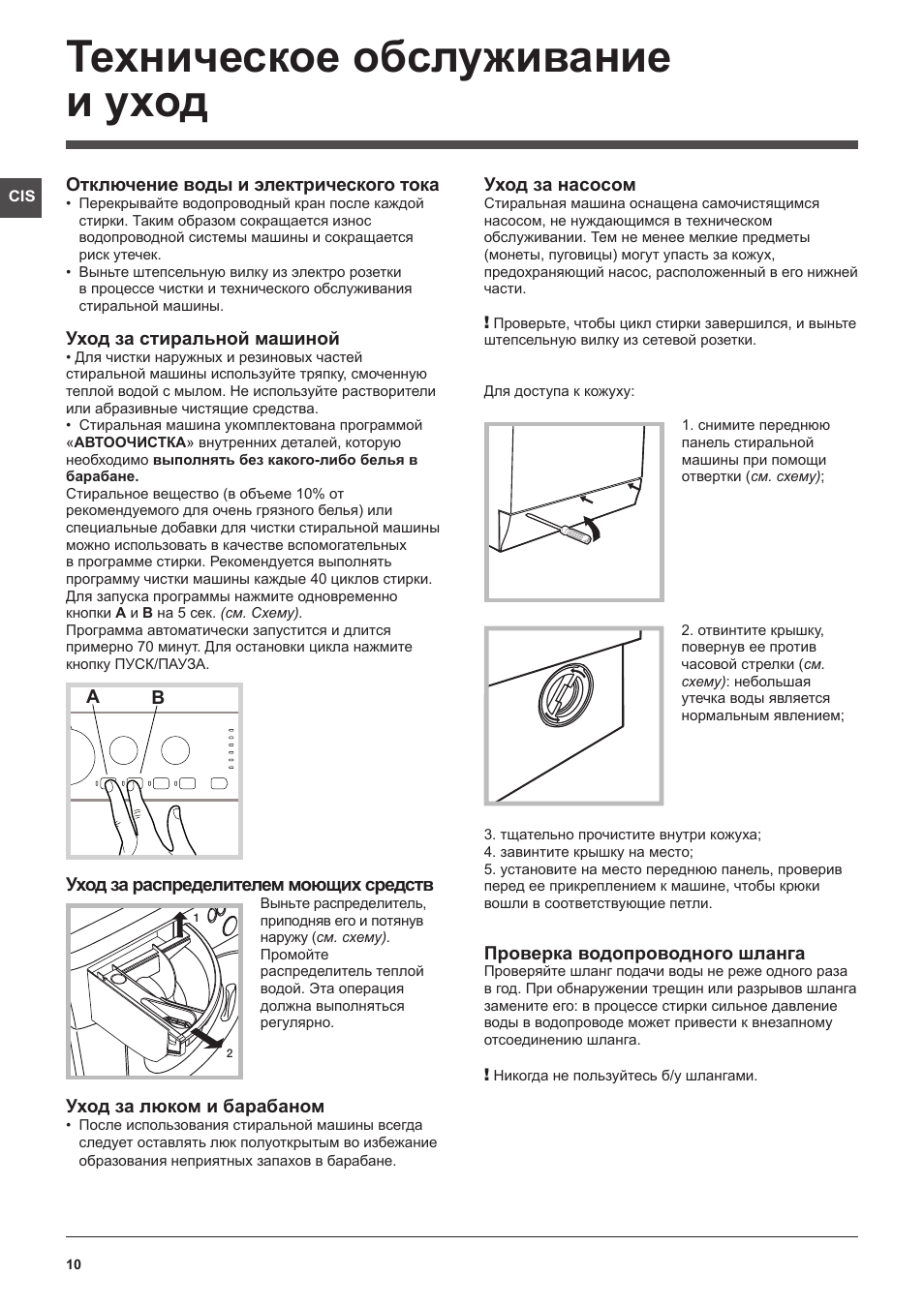 Инструкция машинки hotpoint