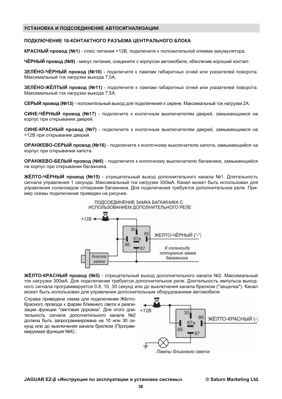 Jaguar ez b схема подключения