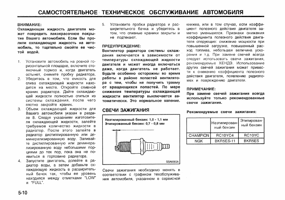 Свеча зажигания схема с описанием