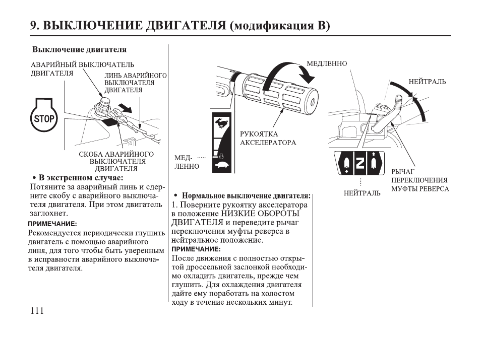 Отключены двигатели