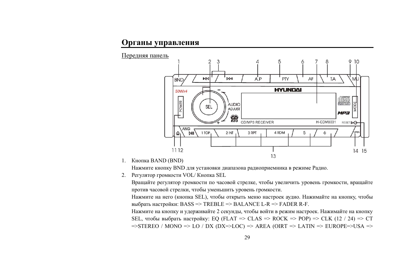 Как включить магнитолу hyundai h ccr8086 (78 фото)
