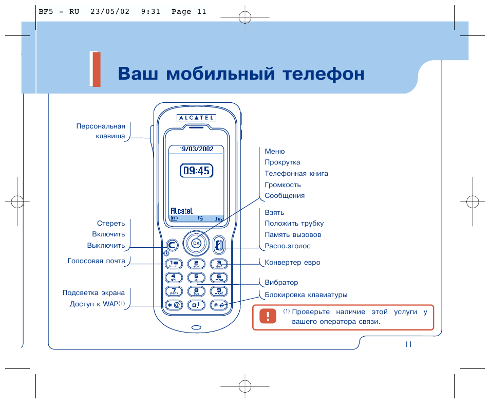 Схема кнопочного телефона