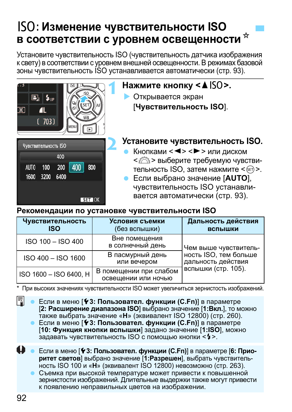 Чувствительность iso