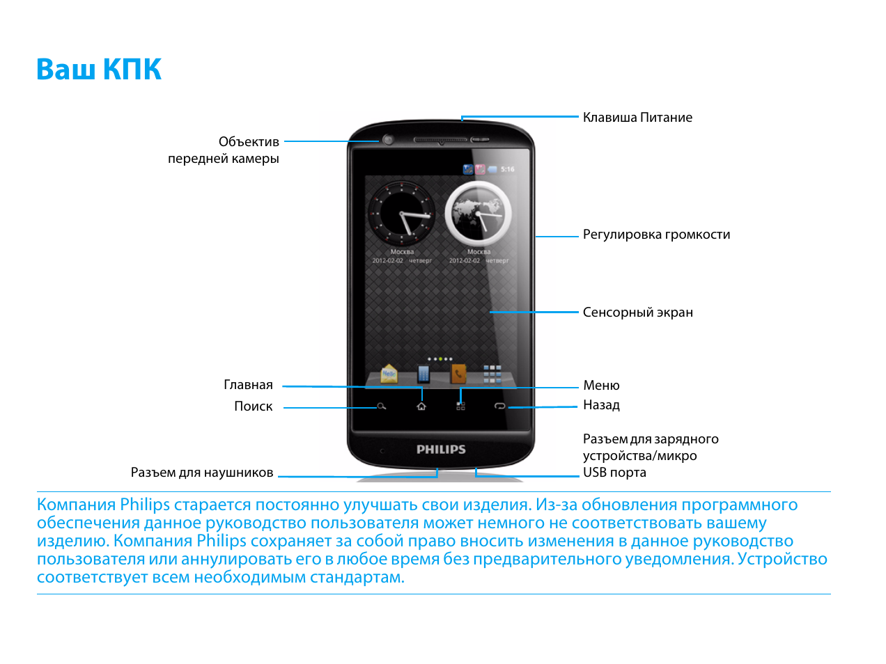 инструкция по эксплуатации philips w626