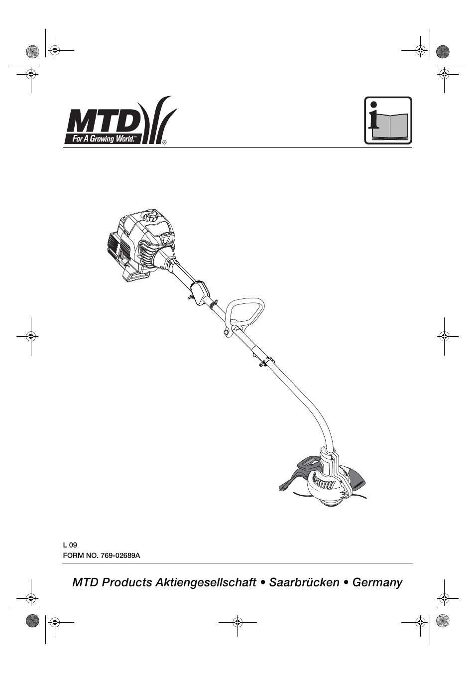 Инструкция по эксплуатации MTD L 09 2-тактный триммер (серия 790 TB-TrimmerBlower) | 19 страниц