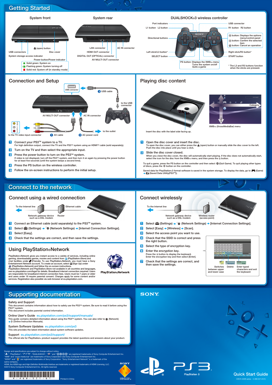 Инструкция по эксплуатации Sony PlayStation 3 Getting Started | 2 страницы