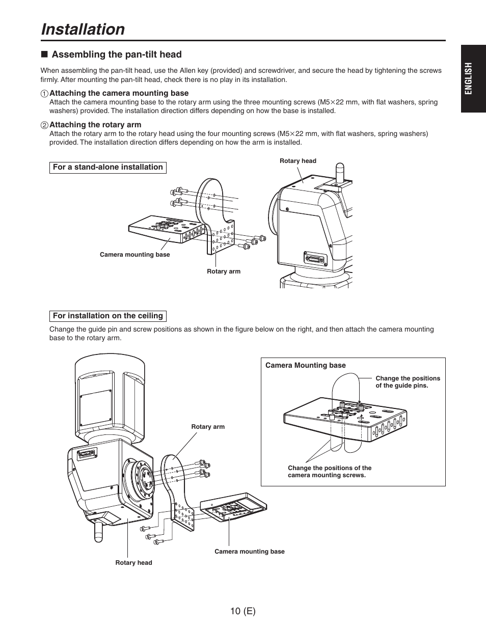 Installation | Инструкция по эксплуатации Panasonic AW-PH405E | Страница 11 / 60