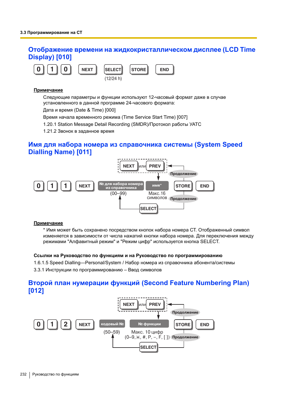 Отображение времени на | Инструкция по эксплуатации Panasonic KX-TEA308RU | Страница 232 / 318
